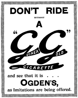 Tobacco Prints: Advertisement for Ogden's 'Guinea Gold' Cigarettes