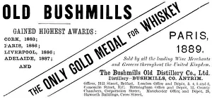 Distillery Prints: Advertisement for Old Bushmills Whiskey, 1890. Creator: Unknown