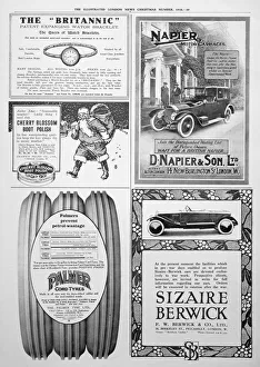 Napier Prints: An advertising page in the Illustrated London News, Christmas, 1916