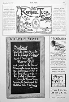 Columbia Gallery: Advertising page from the King magazine, 14th December 1901