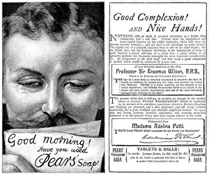 Hygienic Prints: Advertisement for Pears Soap, 1890. Creator: Unknown