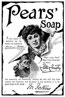 Washing Prints: Advertisement for Pears Soap, 1890. Creator: Unknown