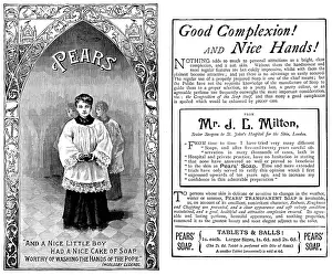 Hygienic Prints: Advertisement for Pears Soap, 1890. Creator: Unknown
