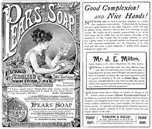 Hygienic Prints: Advertisement for Pears Soap, 1890. Creator: Unknown