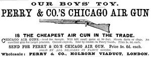 Advertisement for Perry & Co.'s Chicago Air Gun, 1890. Creator: Unknown
