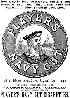 Lifebelt Prints: Advertisement for Player's Nayy Cut Cigarettes