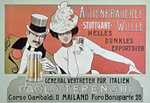 Posters Collection: Advertising poster of German beer in Italy, 1904