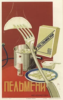 Images Dated 24th May 2018: Advertising Poster for Pelmeni, 1936