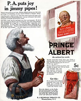 Images Dated 29th July 2008: Advert for Prince Albert pipe tobacco, 1913