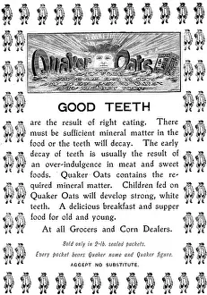Brand Prints: Advertisement for Quaker Oats, 1898. Creator: Unknown