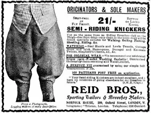 Images Dated 23rd January 2009: Advert for Reid Bros, Sporting Tailors & Breeches Makers