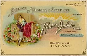 Cuba Gallery: Advertisement for Romeo y Julieta cigars, c1900s
