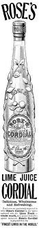 Advertisement for Rose's Lime Juice Cordial, 1898. Creator: Unknown.<br> Advertisement for Rose's Lime Juice Cordial, 1898. Creator: Unknown