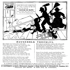 Pests Prints: Advertisement for 'Rough On Rats', 1890. Creator: Unknown
