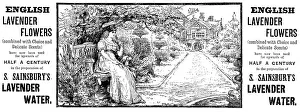 Perfume Prints: Advertisement for S. Sainsbury's Lavender Water, 1890. Creator: Unknown