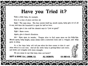 Fish Oil Prints: Advertisement for Scott's Emulsion