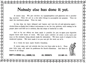 Fish Oil Prints: Advertisement for Scott's Emulsion
