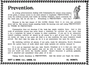 Disease Prints: Advertisement for Scott's Emulsion