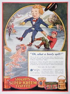 Advert for Sharps Super-Kreem Toffee, 1923