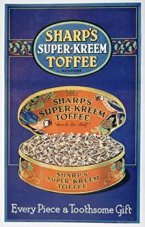 Confectionery Gallery: Advert for Sharps Super-Kreem Toffee, 1928