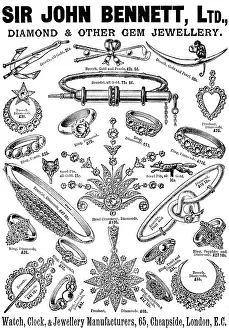 Diamonds Prints: Advertisement for Sir John Bennett, Ltd. 1898. Creator: Unknown