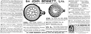 Advertisement for Sir John Bennett, Ltd. Watch & Clock Manufacturers, 1890. Creator: Unknown