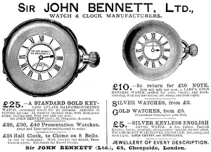 Timepiece Prints: Advertisement for Sir John Bennett, Ltd