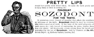 Brushing Prints: Advertisement for Sozodont for the Teeth, 1890. Creator: Unknown