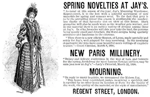 Advertisement for Spring Novelties at Jay's, 1890. Creator: Unknown.<br> Advertisement for Spring Novelties at Jay's, 1890. Creator: Unknown
