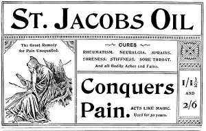 Muscles Prints: Advertisement for St. Jacobs Oil, 1895. Creator: Unknown