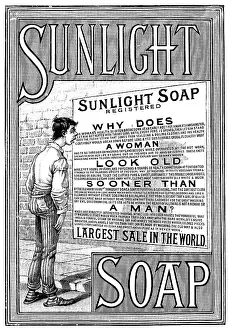 Shocked Prints: Advertisement for Sunlight Soap, 1890. Creator: Unknown