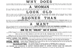 Division Of Labour Prints: Advertisement for Sunlight Soap, 1890. Creator: Unknown
