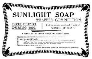 Packaging Prints: Advertisement for Sunlight Soap, 1895. Creator: Unknown