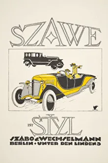 German School 20th Century Prints: Advertisement for Szawe (Szabo & Wechselmann), from Styl, pub. 1922 (pochoir Print)
