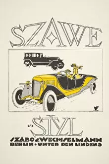 Advertisement for Szawe (Szabo & Wechselmann), from Styl, pub. 1922 (pochoir Print)