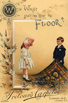 Advert for Treloars carpets, of Ludgate Hill, London