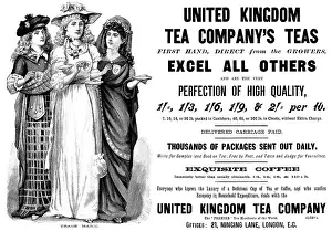 Sari Prints: Advertisement for the United Kingdom Tea Company, 1895. Creator: Unknown