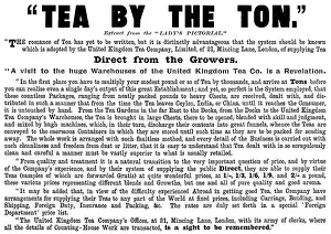 Export Prints: Advertisement for the United Kingdom Tea Company, 1895. Creator: Unknown
