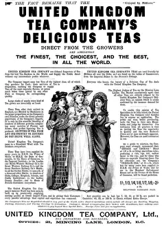 Sari Prints: Advertisement for the United Kingdom Tea Company, 1898. Creator: Unknown