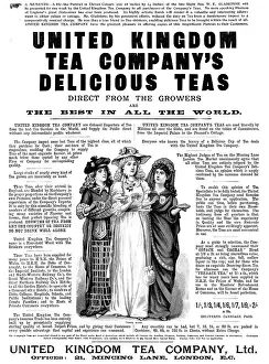 Patriotism Prints: Advertisement for the United Kingdom Tea Company, 1898. Creator: Unknown