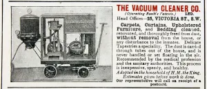 Images Dated 31st January 2006: Advertisement for The Vacuum Cleaner Company, 1906