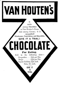Trademark Prints: Advertisement for Van Houten's Chocolate