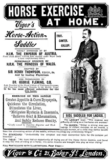 Francis Joseph I Prints: Advertisement for Vigor's Horse-Action Saddle