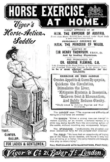 Francis Joseph I Prints: Advertisement for Vigor's Horse-Action Saddle