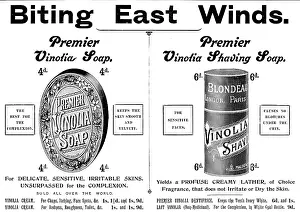 Brand Prints: Advertisement for Vinolia soaps, 1898. Creator: Unknown