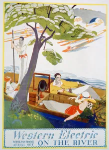 Advert for Western Electric Company wireless frame aerial sets, 1923 Advert for Western Electric Company wireless frame aerial sets, 1923