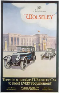 Royal Warrant Prints: Advert for Wolseley motor cars, 1922