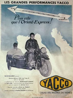Sidecar Prints: Advertisement for Yacco motor oil, 1936