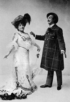 Photo Postcard Collection: Ada Blanche and JR Hale in a scene from The Medal and the Maid, 1909