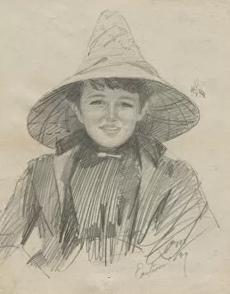 Anders Zorn Swedish Collection: Ada Lymon (Woman in a Large Hat), 1887. Creator: Anders Zorn (Swedish, 1860-1920)